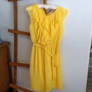 Sunshine Yellow Ruffle Dress